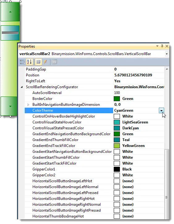 winforms-scrollbar-design-time